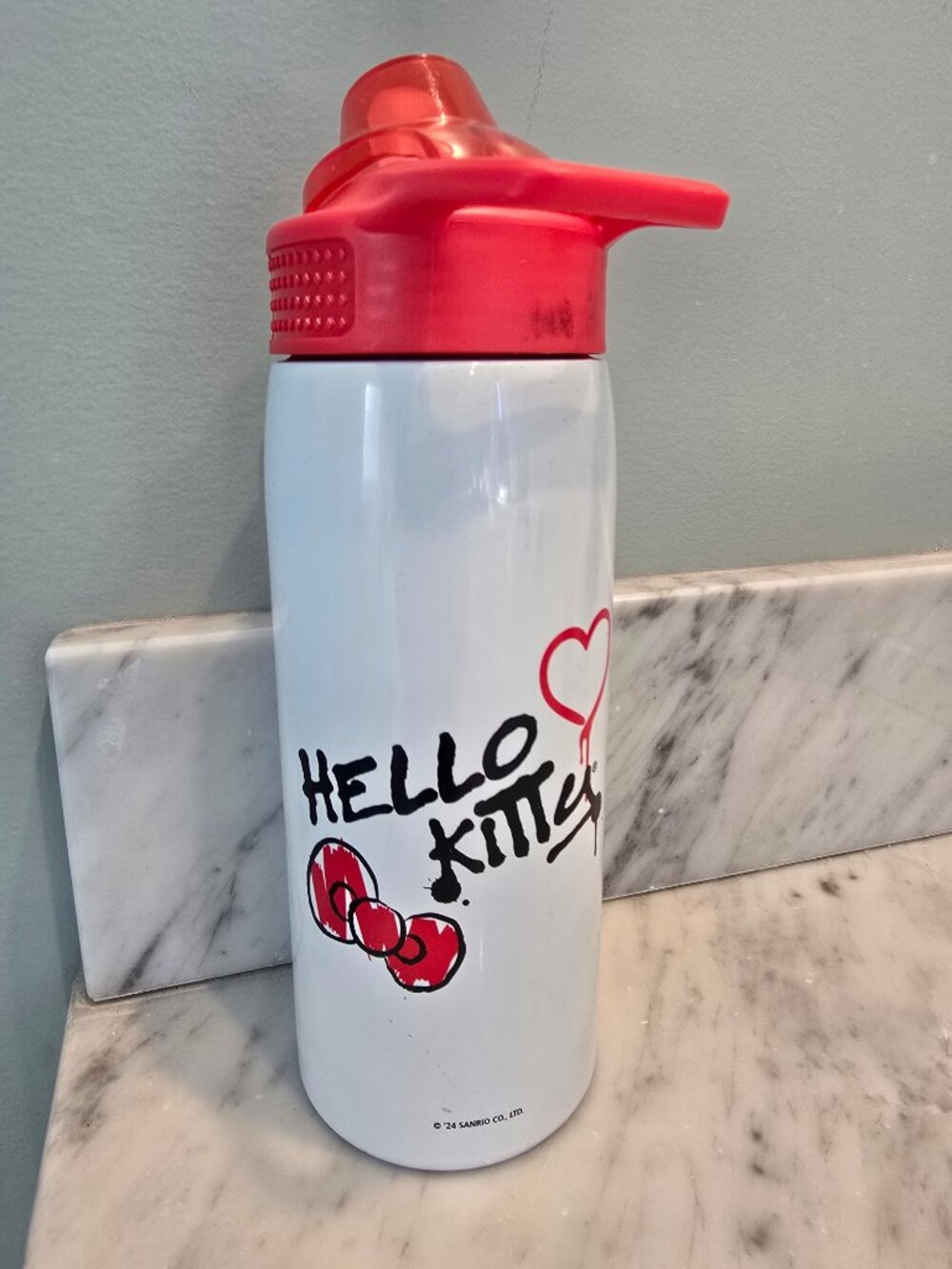 NWOT ZAK Hello Kitty Straw Stainless Steel Double Wall Vacuum 19 oz Bottle - Picture 6 of 6